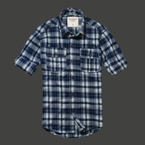 Abercrombie Fitch Hombres Plaid Camisa AF6993